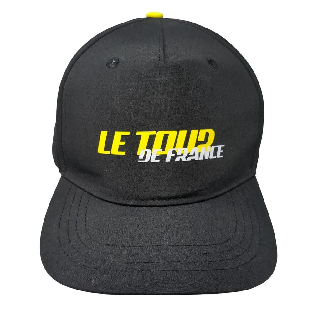 Le Tour De France Slideback 5 Panel Cap Black One Size Adjustable Vented Holes